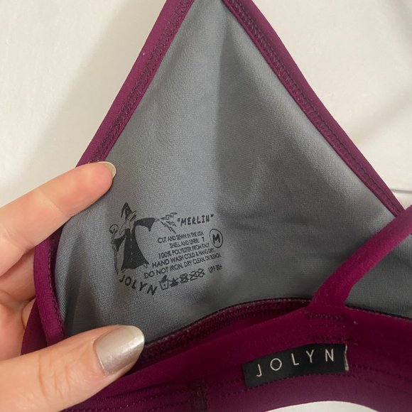 Jolyn Clothing Women's Bikini Top - Merlot - Picture 4 of 6